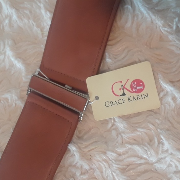 Grace Karen Carmel Elastic Belt NEW - Picture 3 of 5